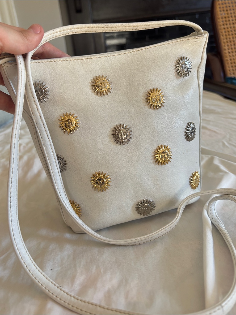 Neiman Marcus Vintage Leather Crossbody Bag Genuine Italian Leather